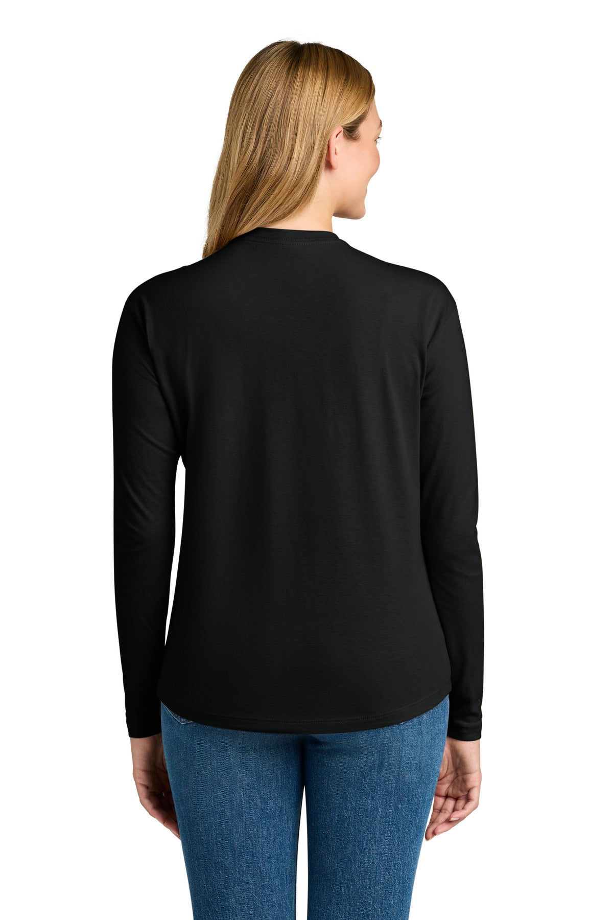 Next Level Apparel Women's Cotton Relaxed Long Sleeve Tee - Black