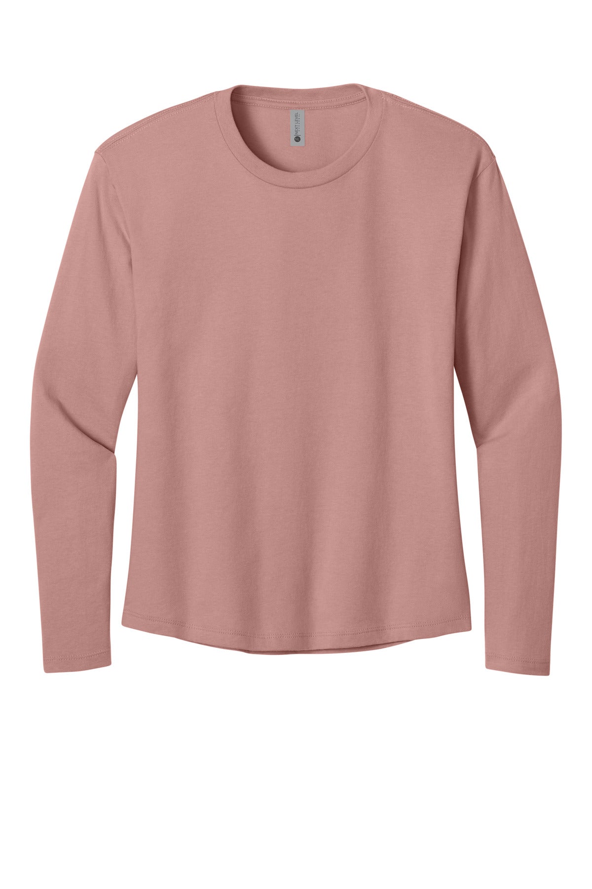Next Level Apparel Women's Cotton Relaxed Long Sleeve Tee - Desert Pink