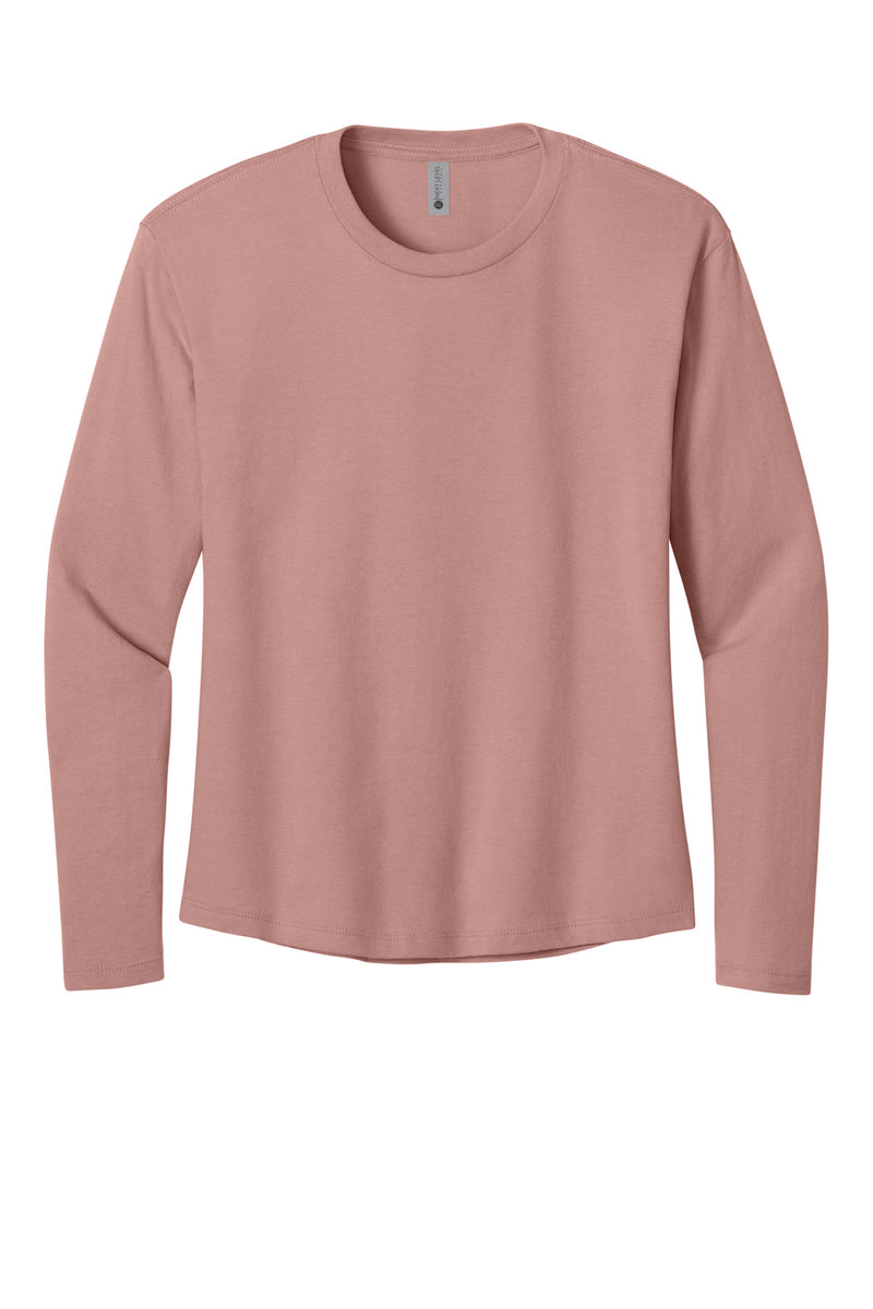 Next Level Apparel Women's Cotton Relaxed Long Sleeve Tee - Desert Pink