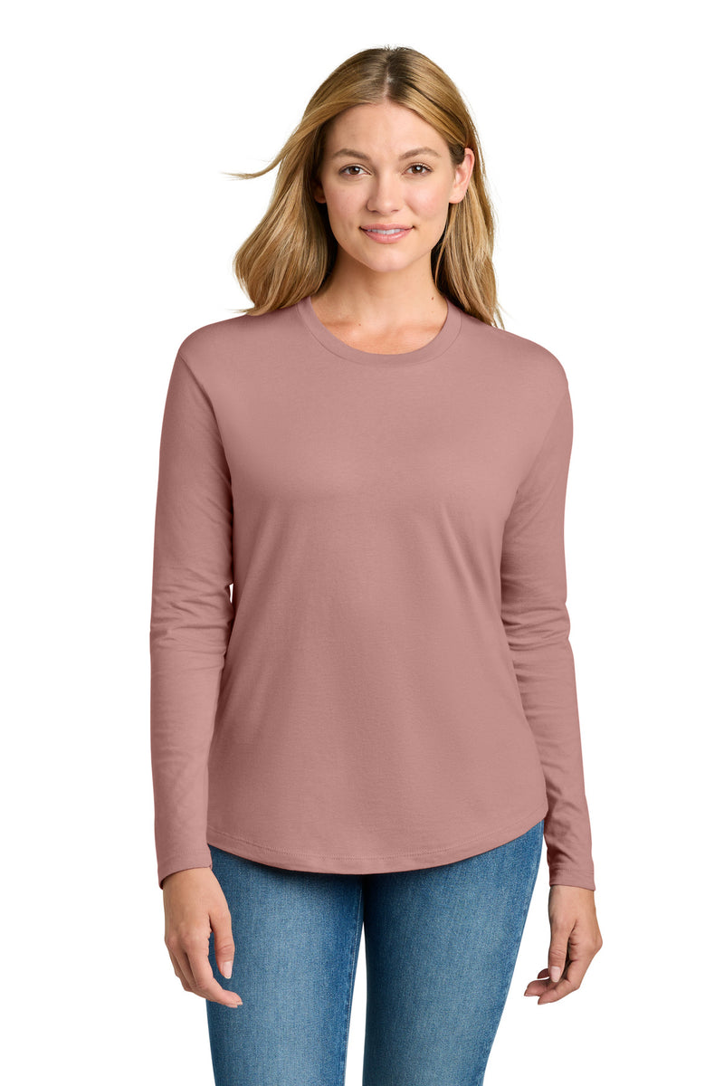 Next Level Apparel Women's Cotton Relaxed Long Sleeve Tee - Desert Pink