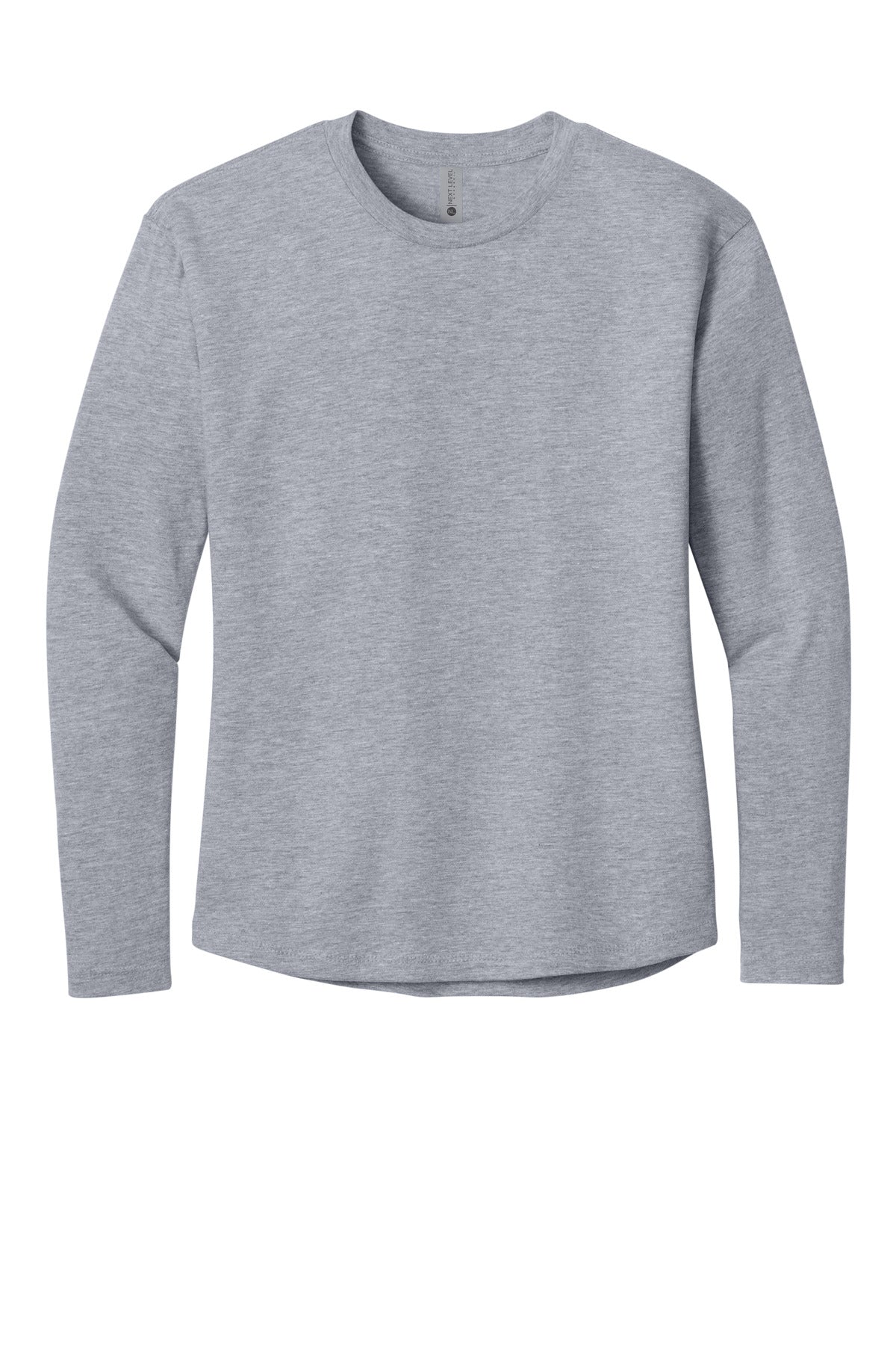 Next Level Apparel Women's Cotton Relaxed Long Sleeve Tee - Heather Gray
