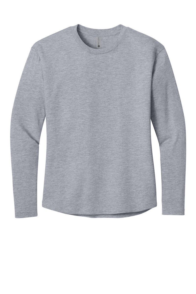 Next Level Apparel Women's Cotton Relaxed Long Sleeve Tee - Heather Gray