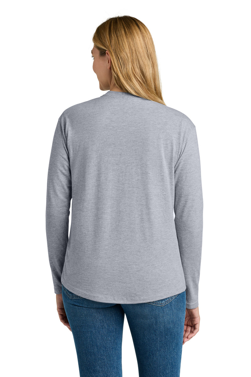 Next Level Apparel Women's Cotton Relaxed Long Sleeve Tee - Heather Gray