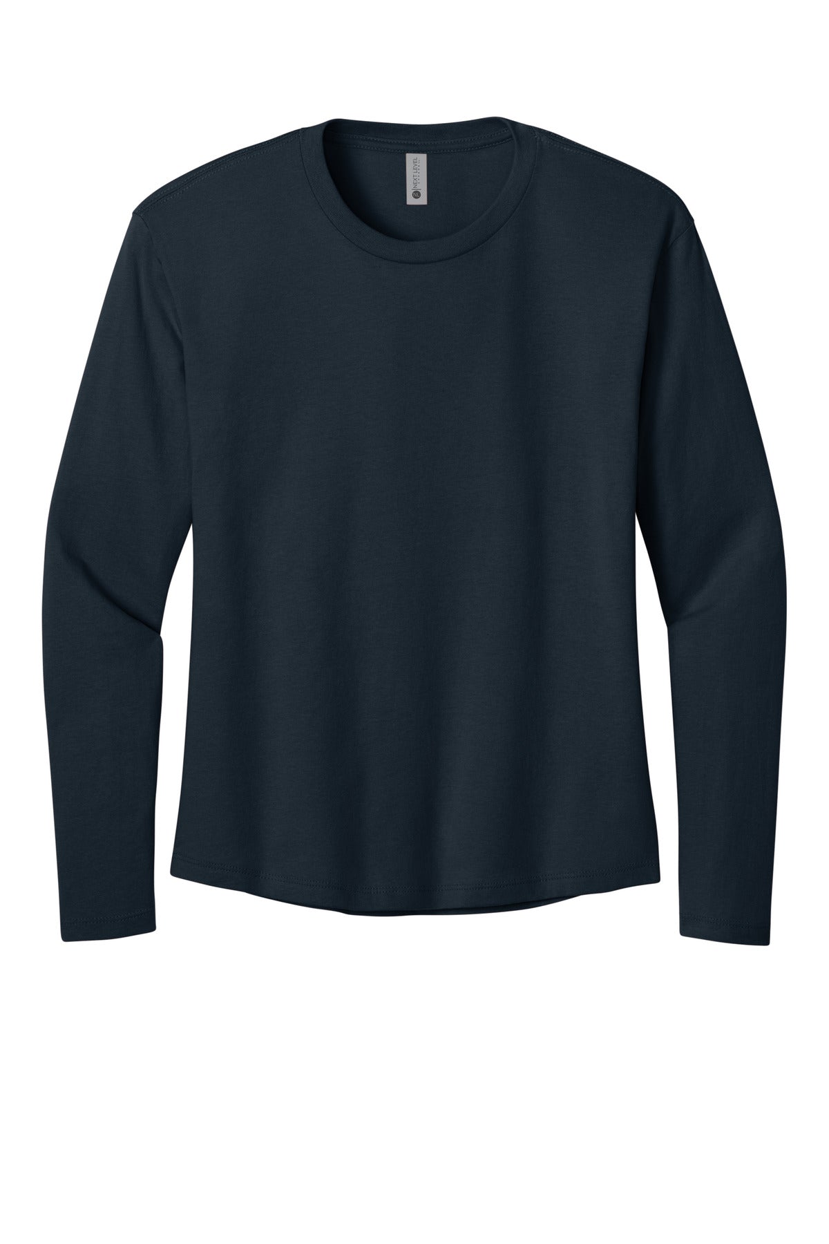 Next Level Apparel Women's Cotton Relaxed Long Sleeve Tee - Midnight Navy
