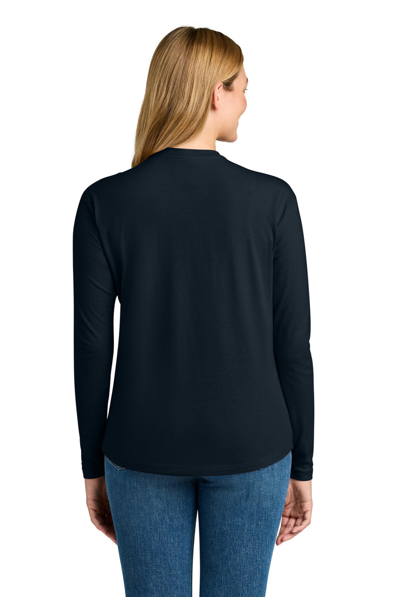 Next Level Apparel Women's Cotton Relaxed Long Sleeve Tee - Midnight Navy