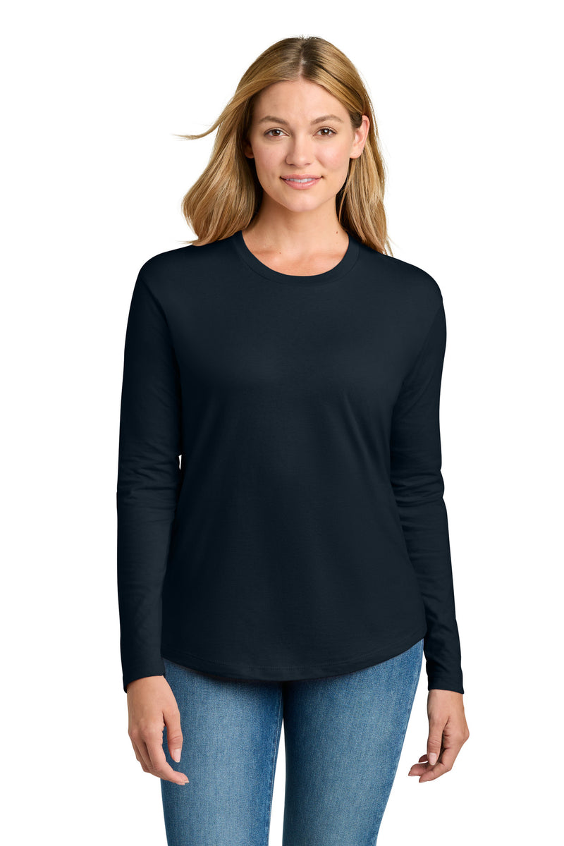 Next Level Apparel Women's Cotton Relaxed Long Sleeve Tee - Midnight Navy