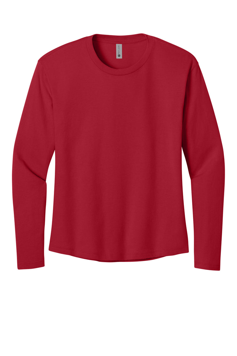 Next Level Apparel Women's Cotton Relaxed Long Sleeve Tee - Red