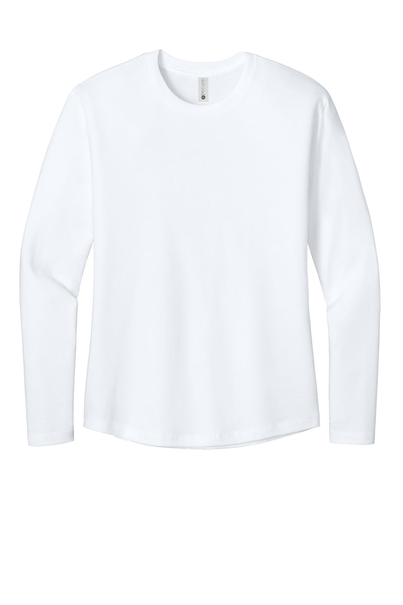Next Level Apparel Women's Cotton Relaxed Long Sleeve Tee - White