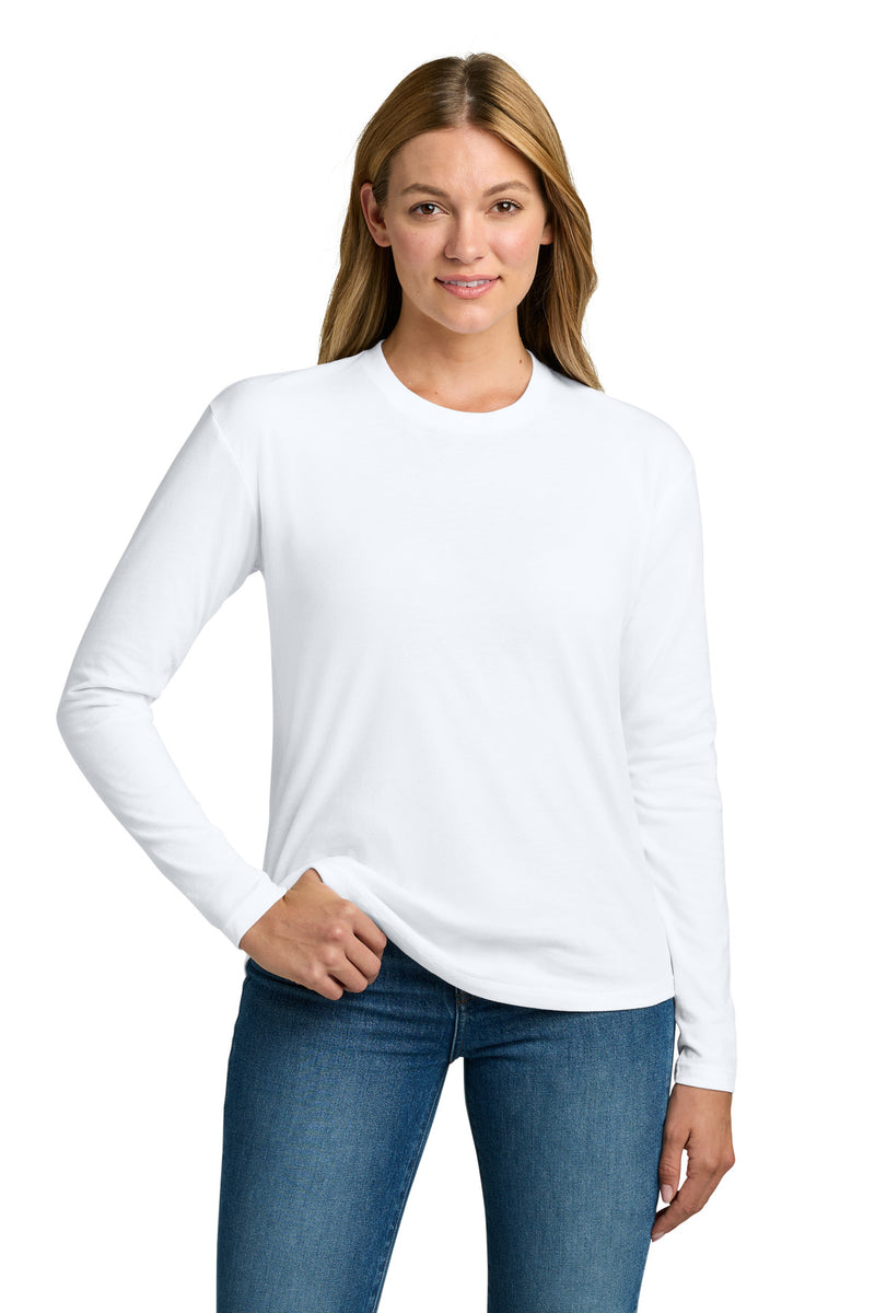 Next Level Apparel Women's Cotton Relaxed Long Sleeve Tee - White