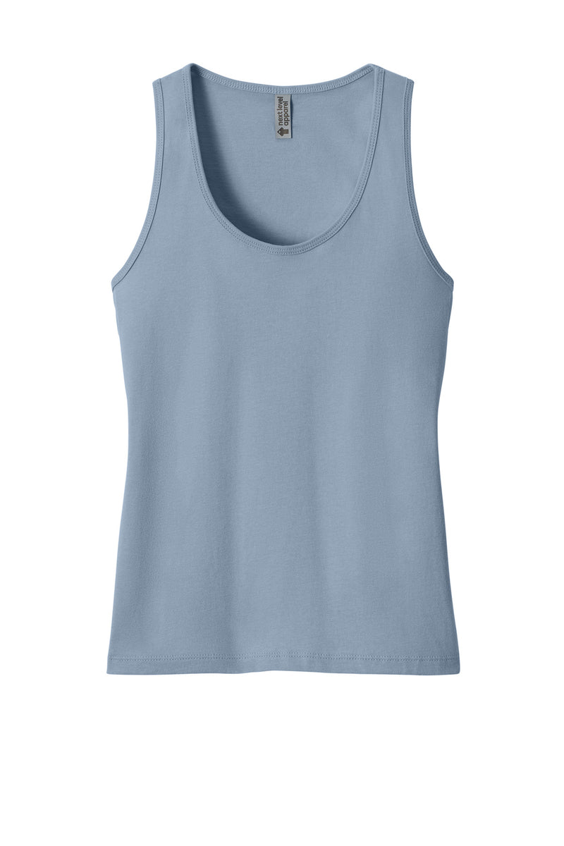 Next Level Apparel Women's Cotton Tank - Stonewash Denim