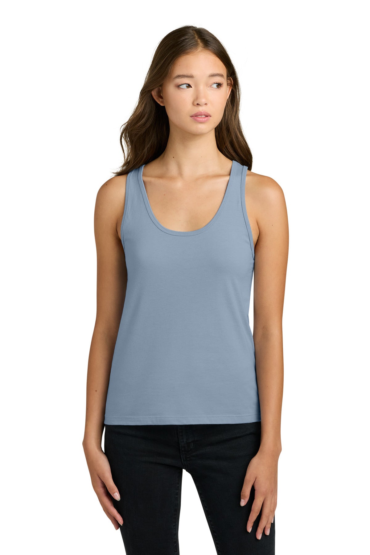 Next Level Apparel Women's Cotton Tank - Stonewash Denim