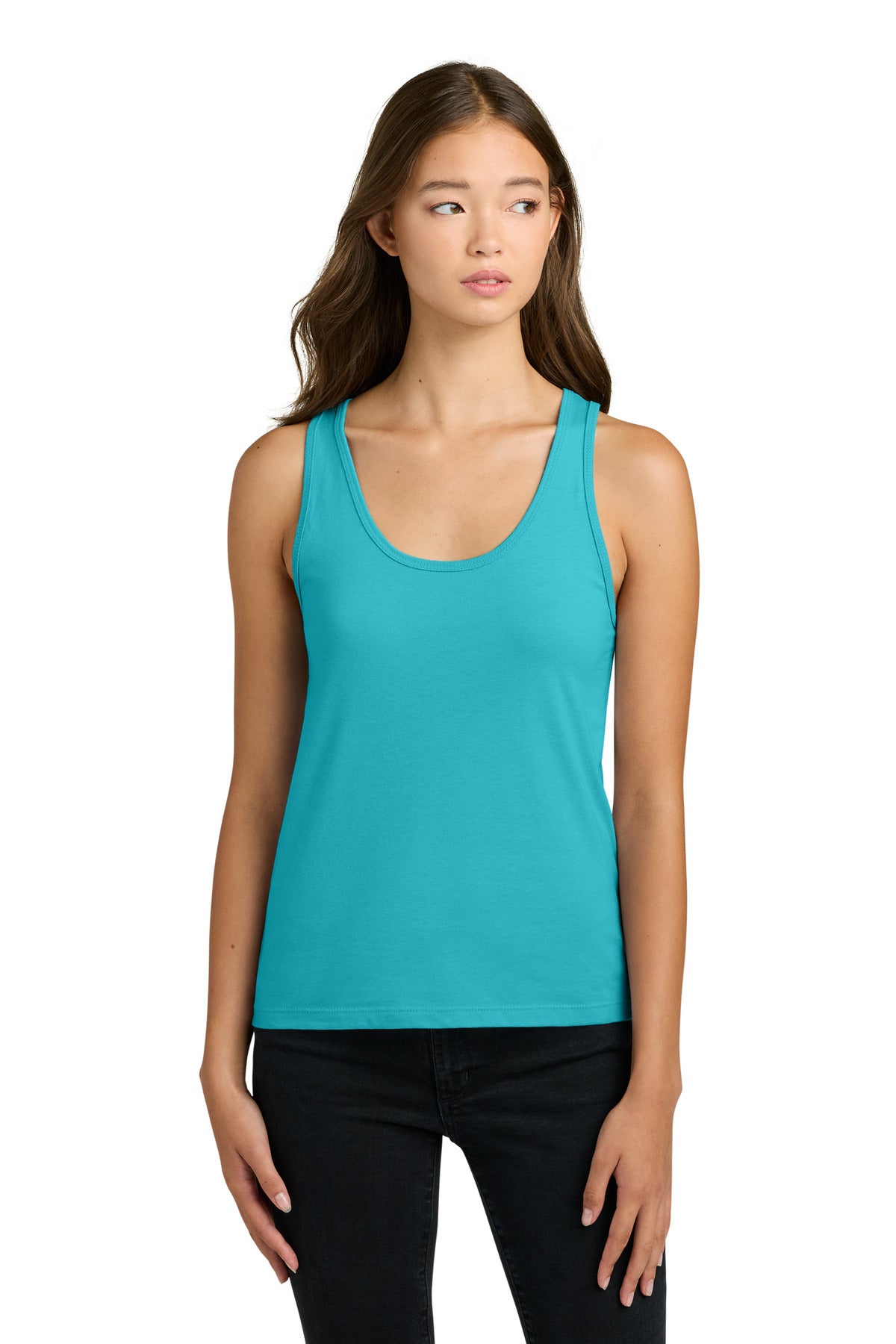 Next Level Apparel Women's Cotton Tank - Tahiti Blue