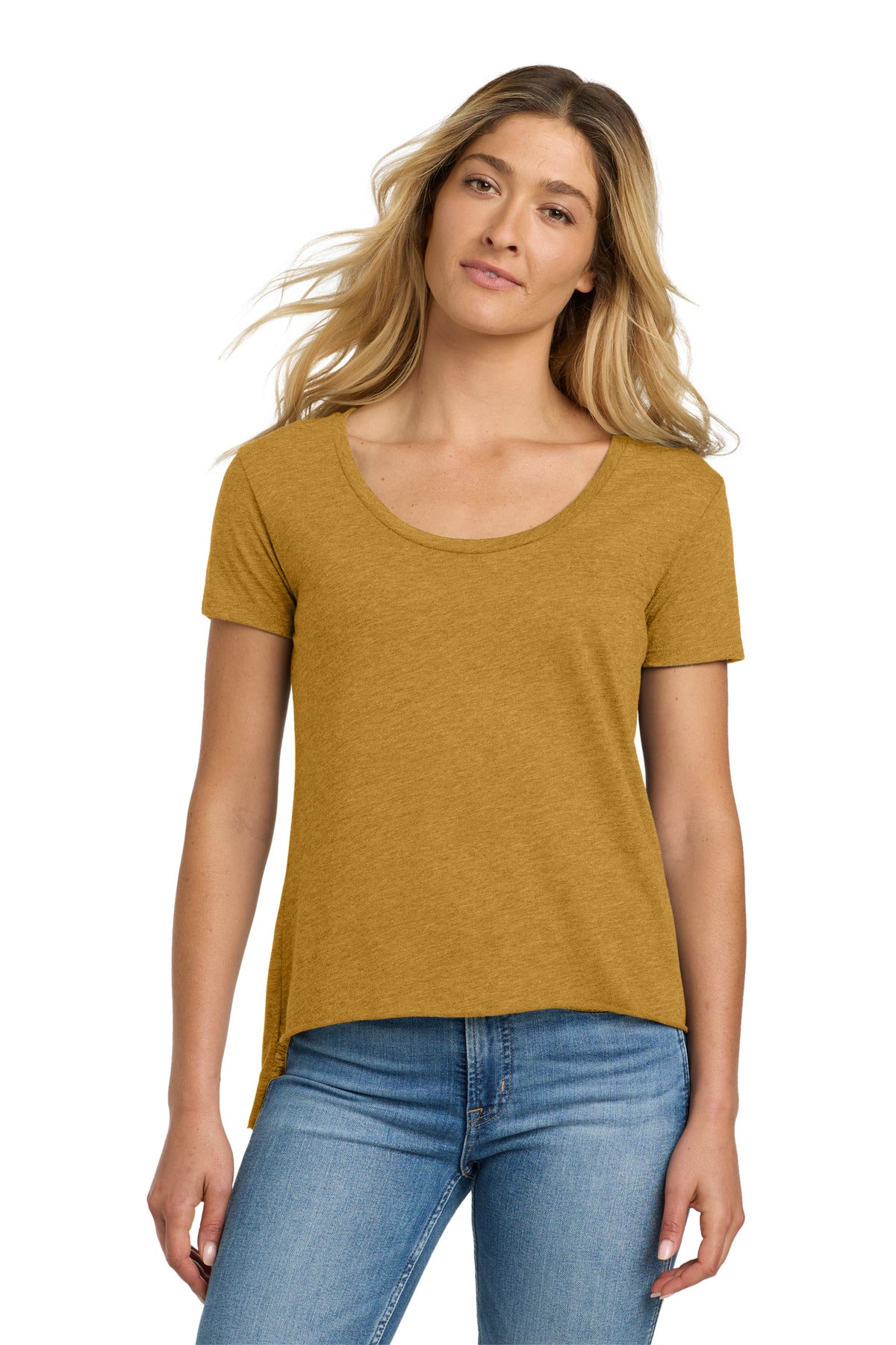 Next Level Apparel  Women's Festival Scoop Neck Tee - Antique Gold