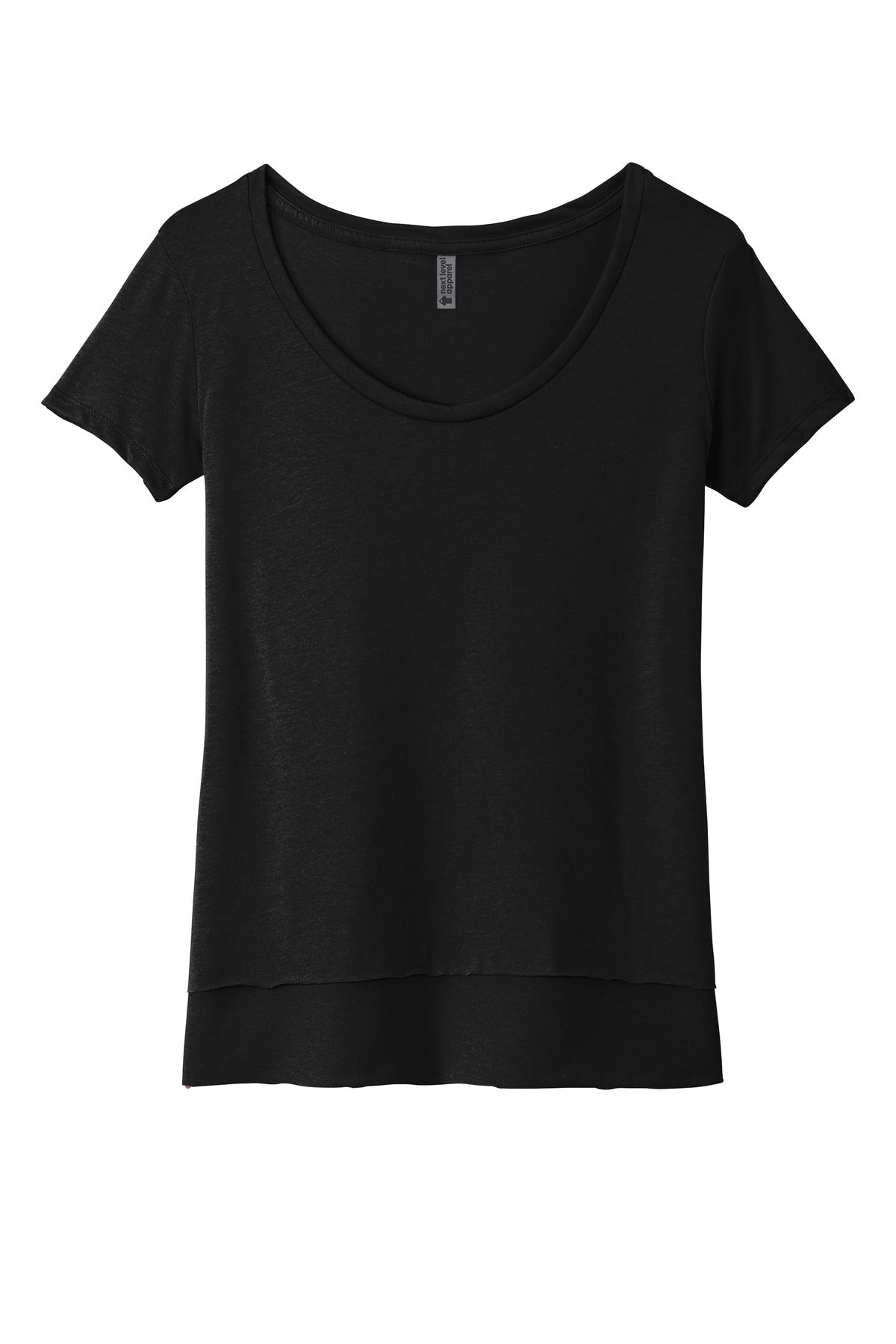 Next Level Apparel  Women's Festival Scoop Neck Tee - Black