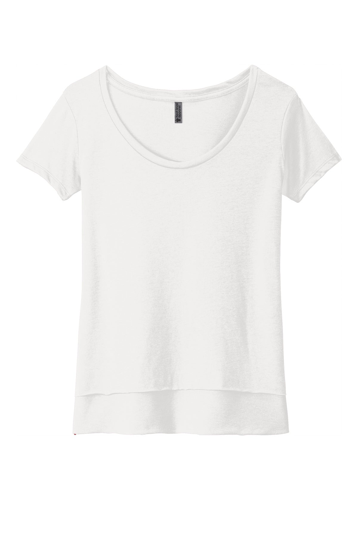 Next Level Apparel  Women's Festival Scoop Neck Tee - White