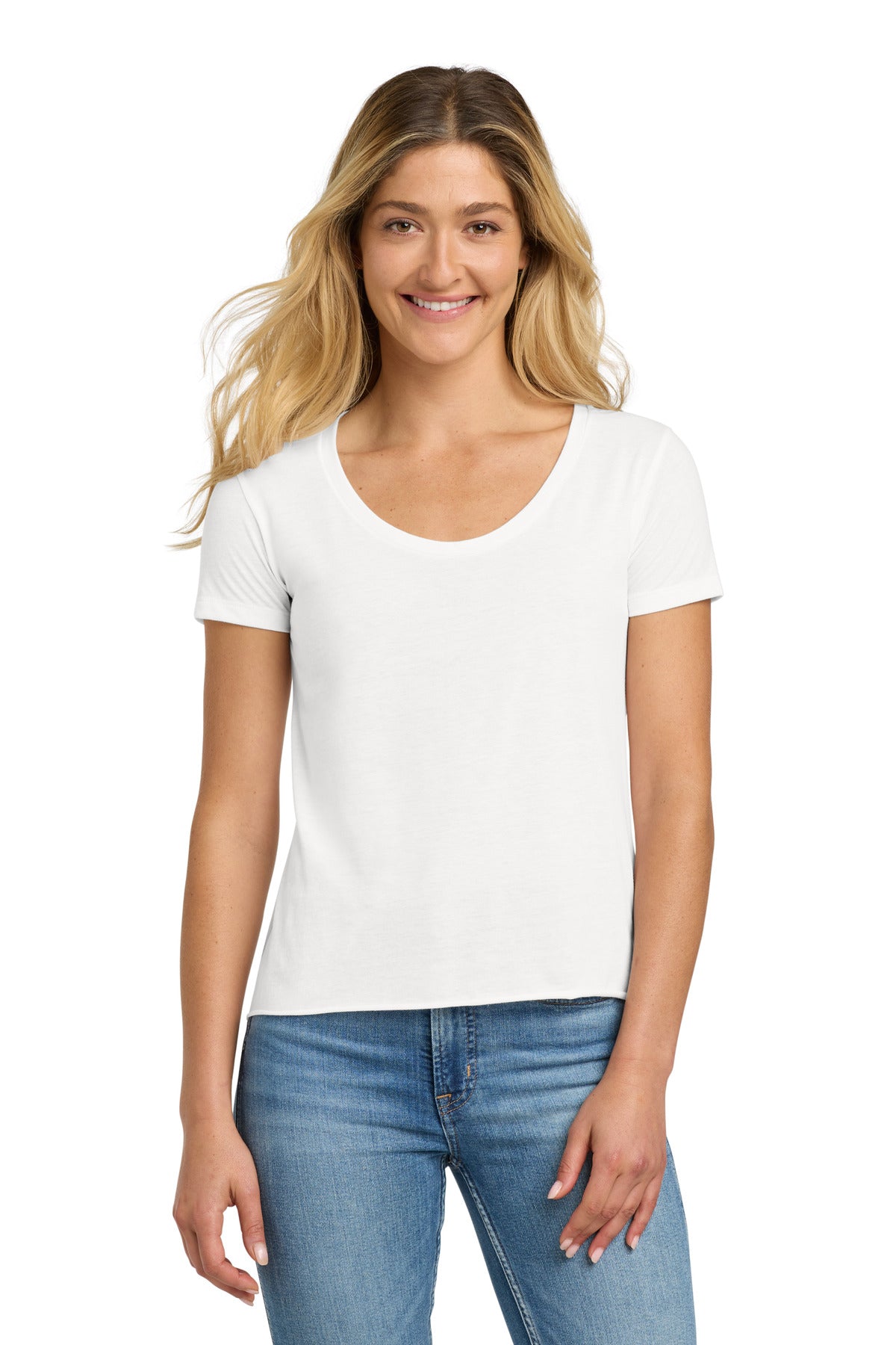 Next Level Apparel  Women's Festival Scoop Neck Tee - White