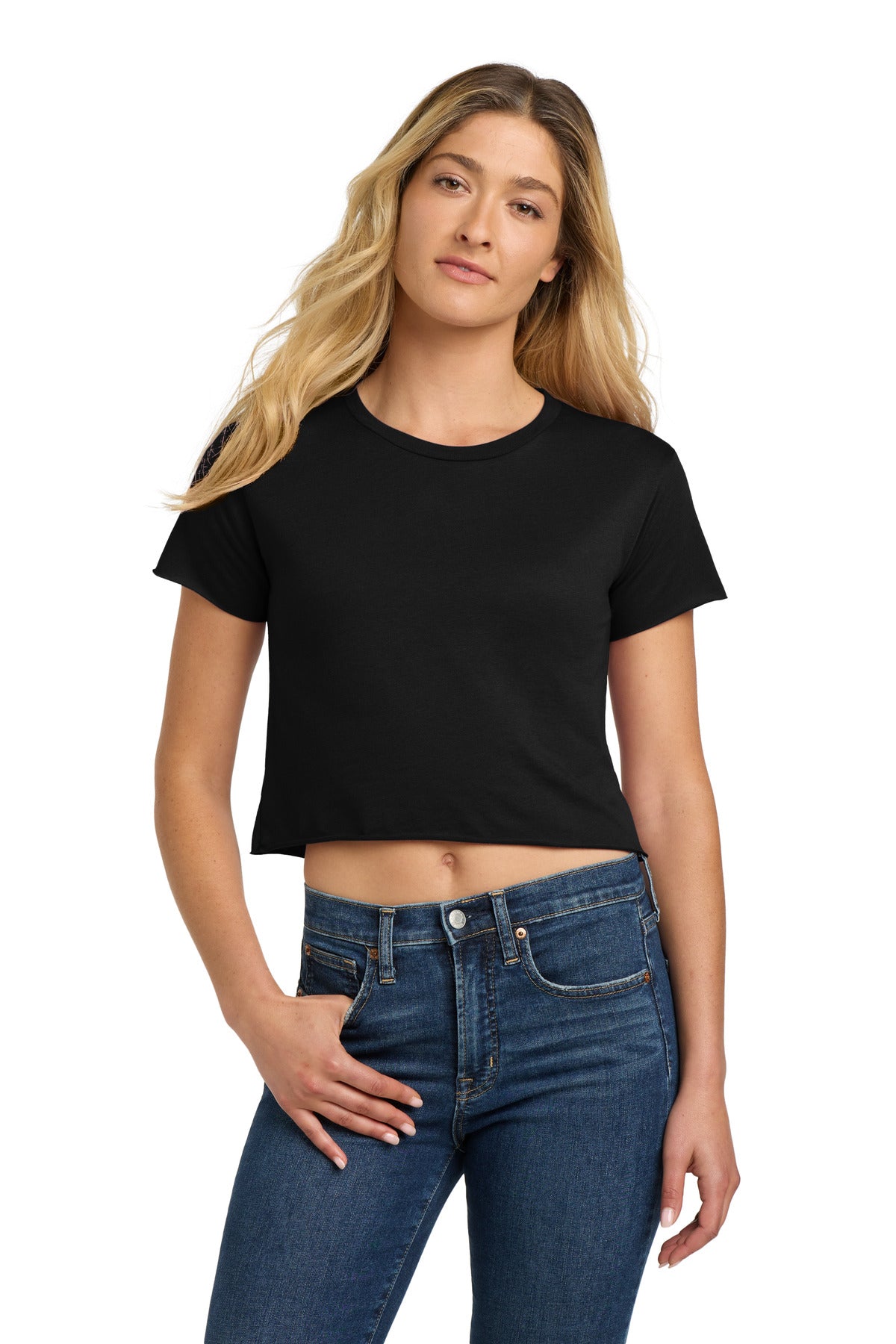 Next Level Apparel  Women's Festival Cali Crop Tee - Black