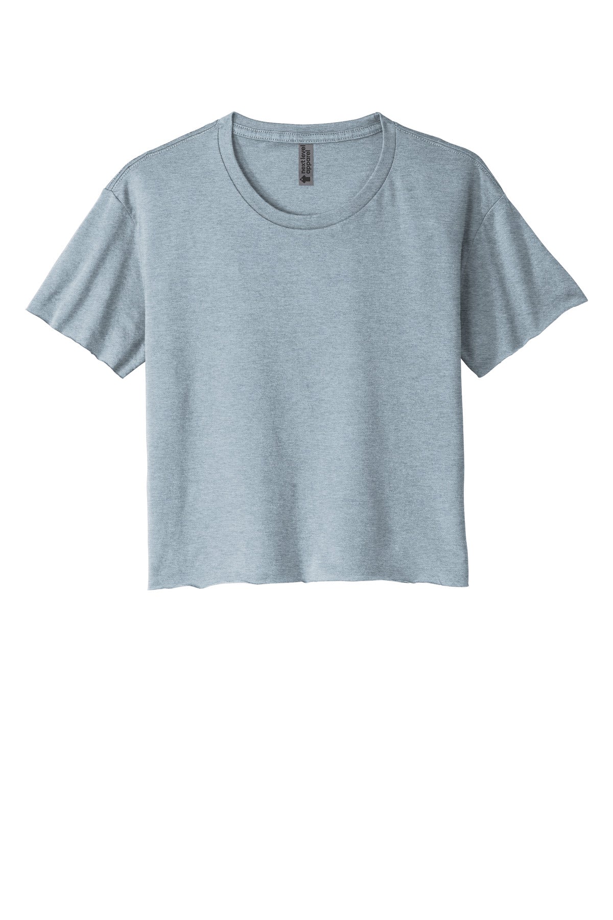 Next Level Apparel  Women's Festival Cali Crop Tee - Stonewash Denim