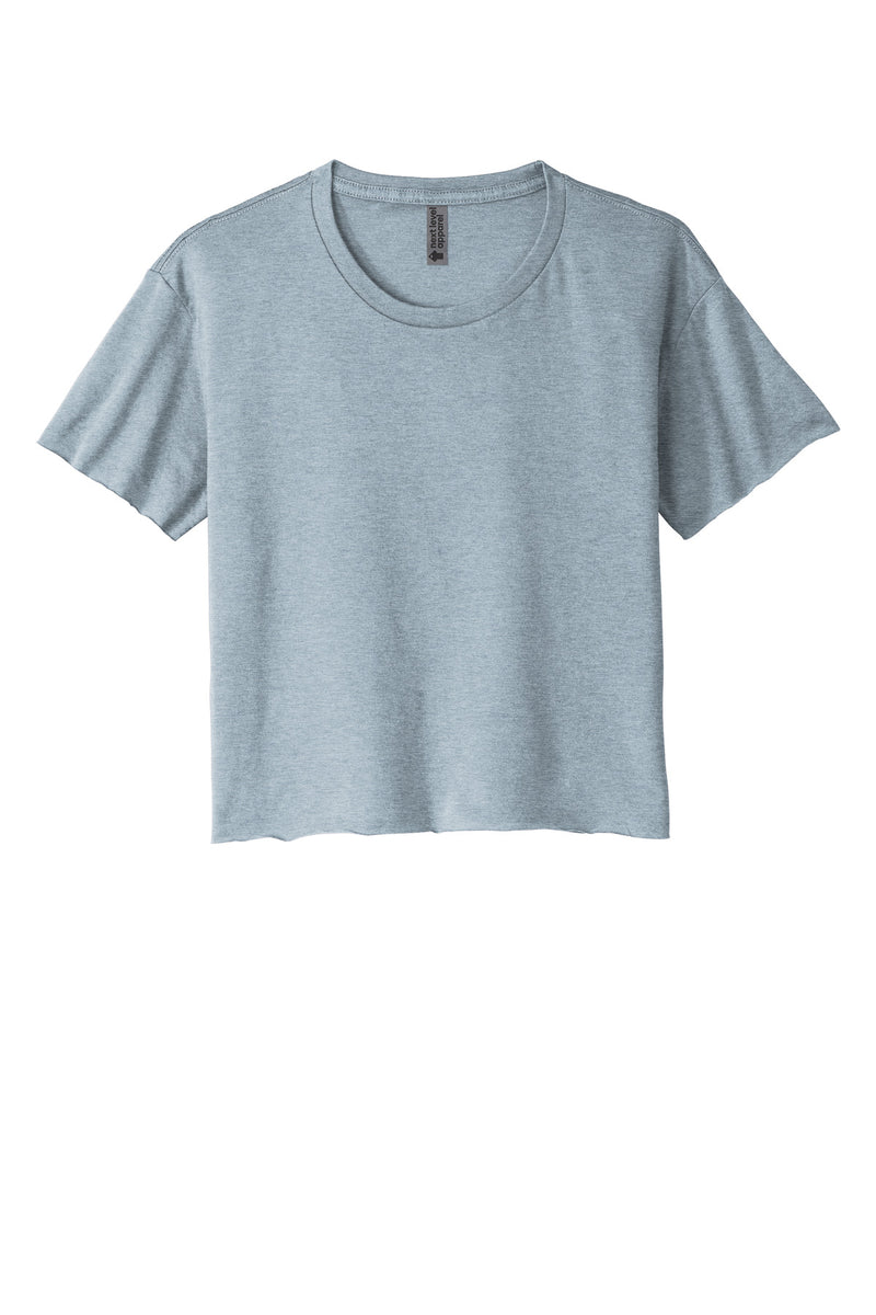 Next Level Apparel  Women's Festival Cali Crop Tee - Stonewash Denim