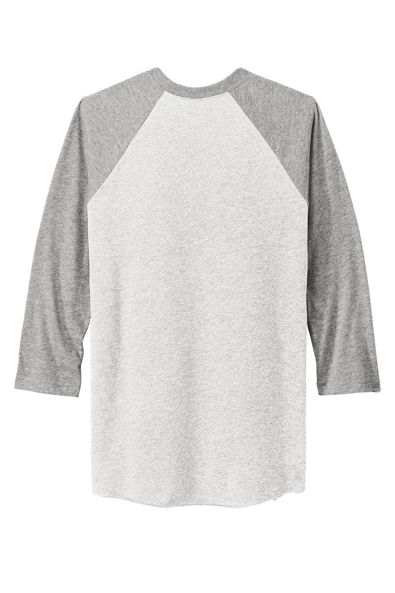 Next Level Apparel   Adult Tri-Blend 3/4-Sleeve Raglan Tee - Prem Hthr/ Hthr White