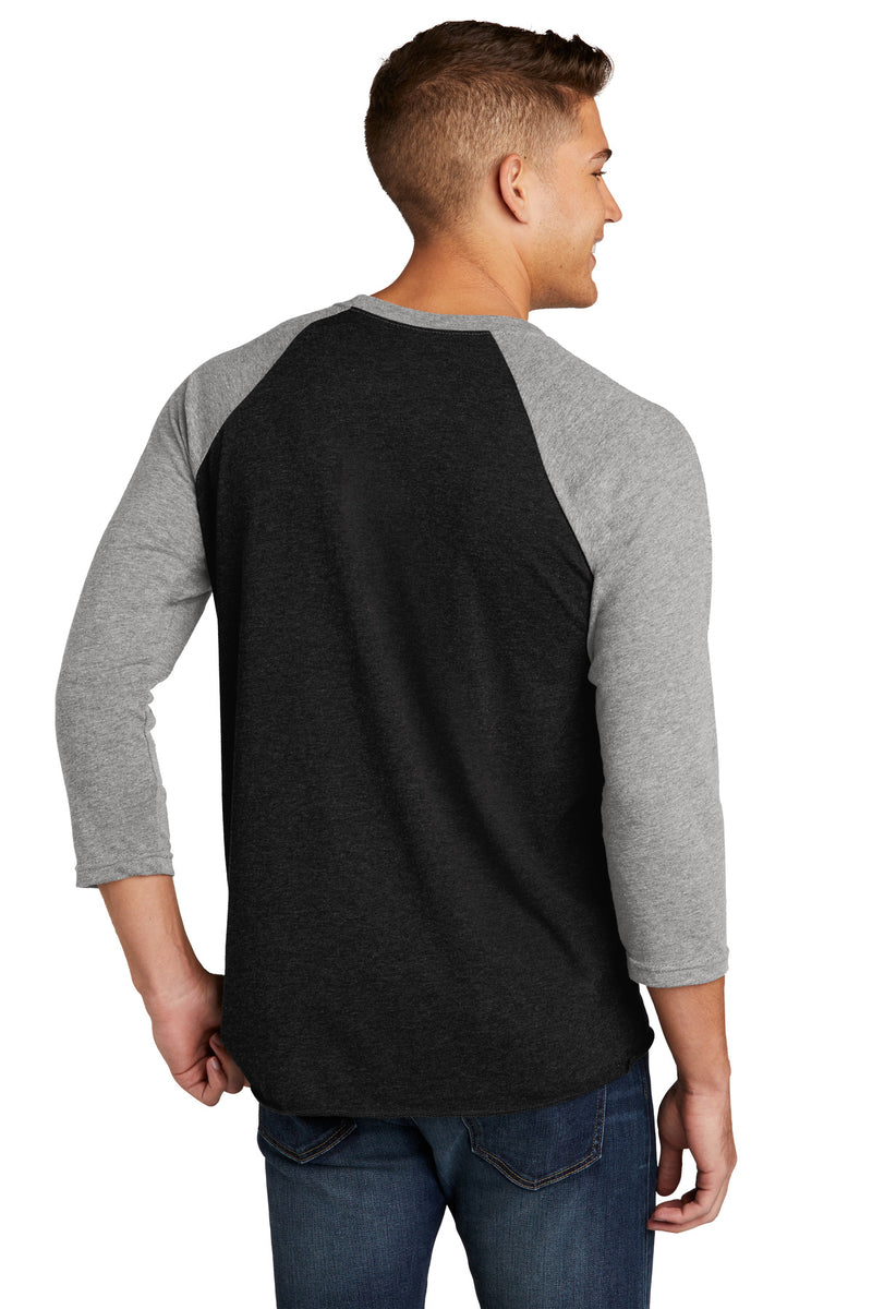Next Level Apparel   Adult Tri-Blend 3/4-Sleeve Raglan Tee - Prem Hthr/ VTG Black