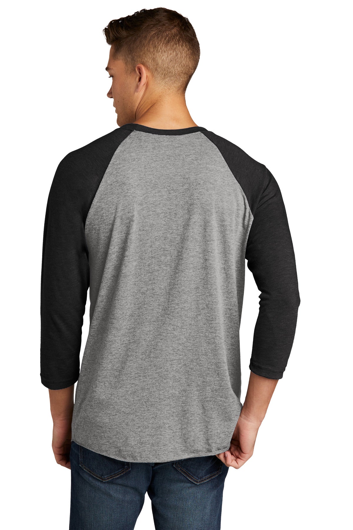 Next Level Apparel   Adult Tri-Blend 3/4-Sleeve Raglan Tee - VTG Black/ Prem Hthr