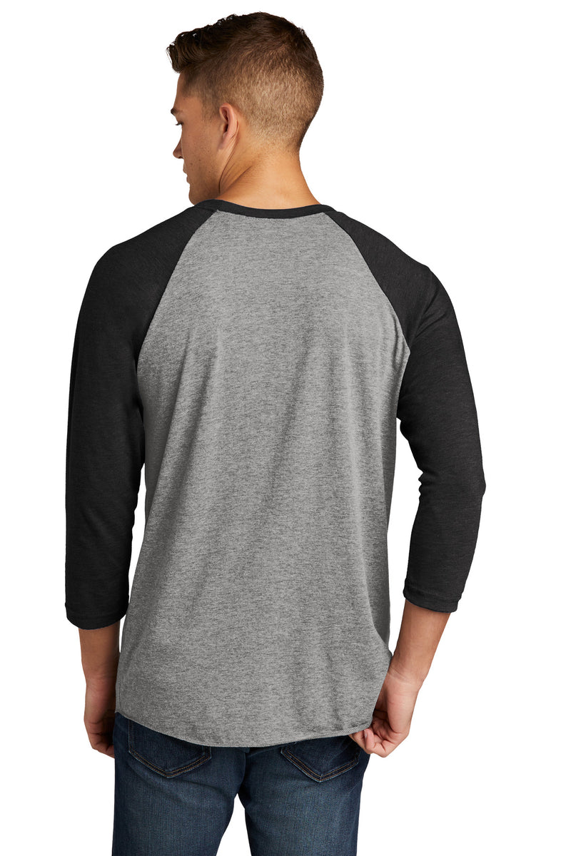 Next Level Apparel   Adult Tri-Blend 3/4-Sleeve Raglan Tee - VTG Black/ Prem Hthr