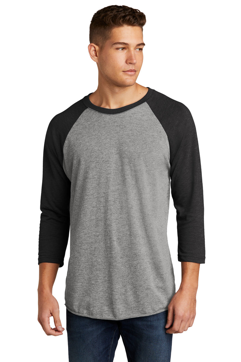 Next Level Apparel   Adult Tri-Blend 3/4-Sleeve Raglan Tee - VTG Black/ Prem Hthr