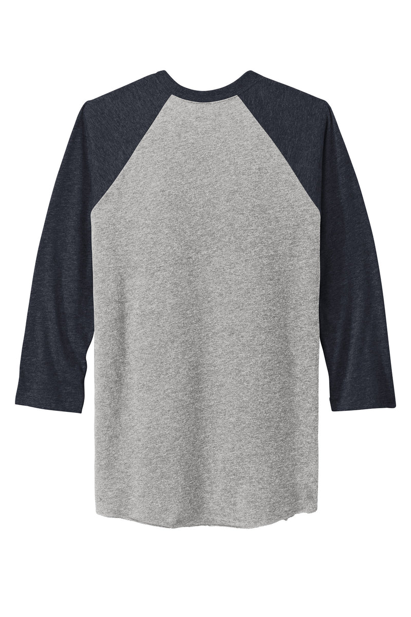 Next Level Apparel   Adult Tri-Blend 3/4-Sleeve Raglan Tee - VTG Navy/ Prem Hthr