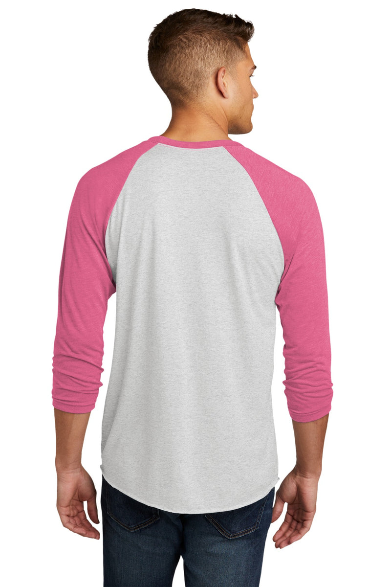 Next Level Apparel   Adult Tri-Blend 3/4-Sleeve Raglan Tee - VTG Pink/ Hthr White