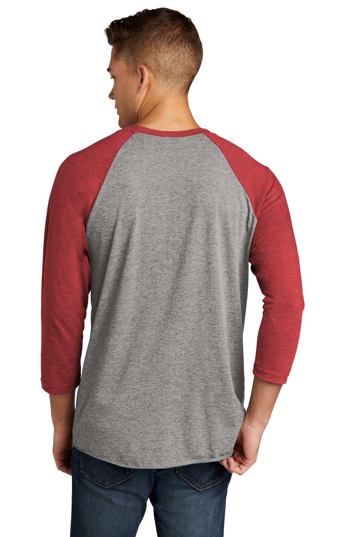 Next Level Apparel   Adult Tri-Blend 3/4-Sleeve Raglan Tee - VTG Red/ Prem Hthr