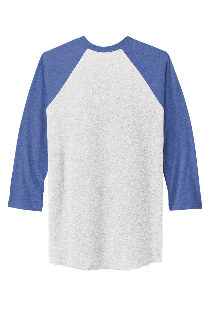 Next Level Apparel   Adult Tri-Blend 3/4-Sleeve Raglan Tee - VTG Royal/ Hthr White