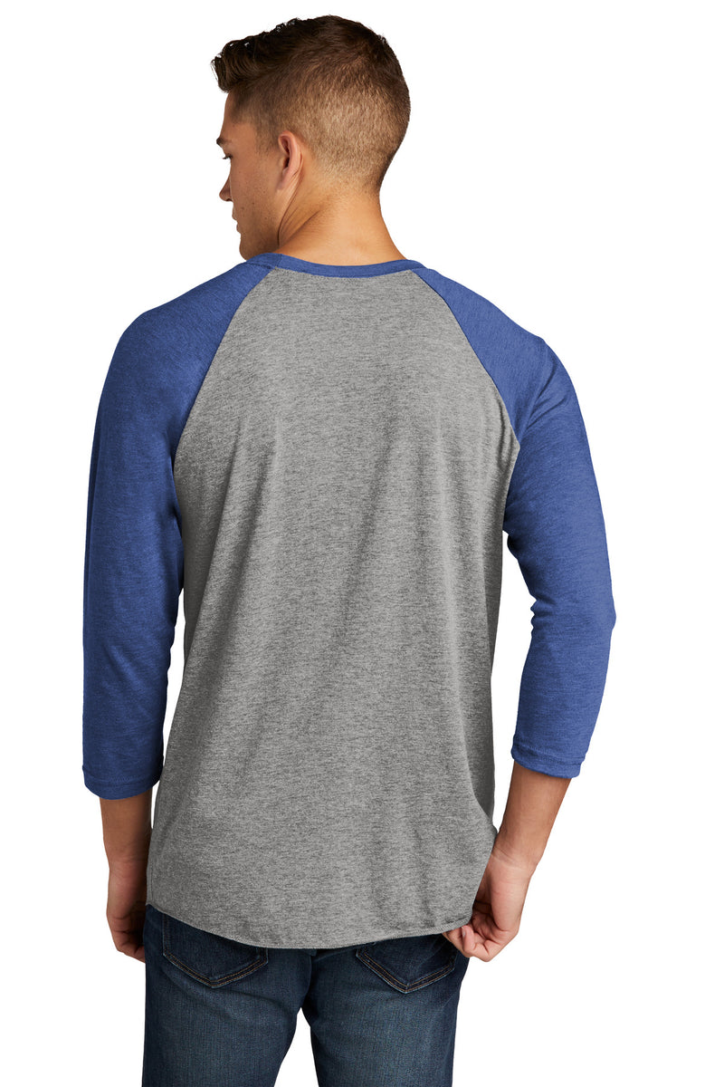 Next Level Apparel   Adult Tri-Blend 3/4-Sleeve Raglan Tee - VTG Royal/ Prem Hthr