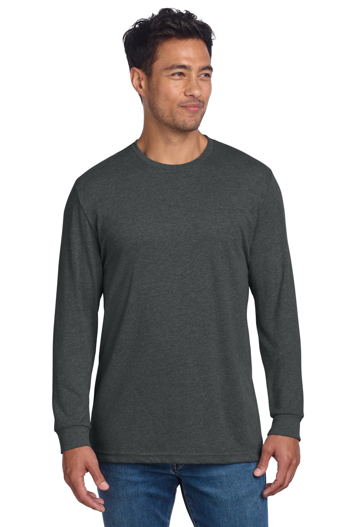 Next Level Apparel Adult CVC Long Sleeve Tee - Charcoal