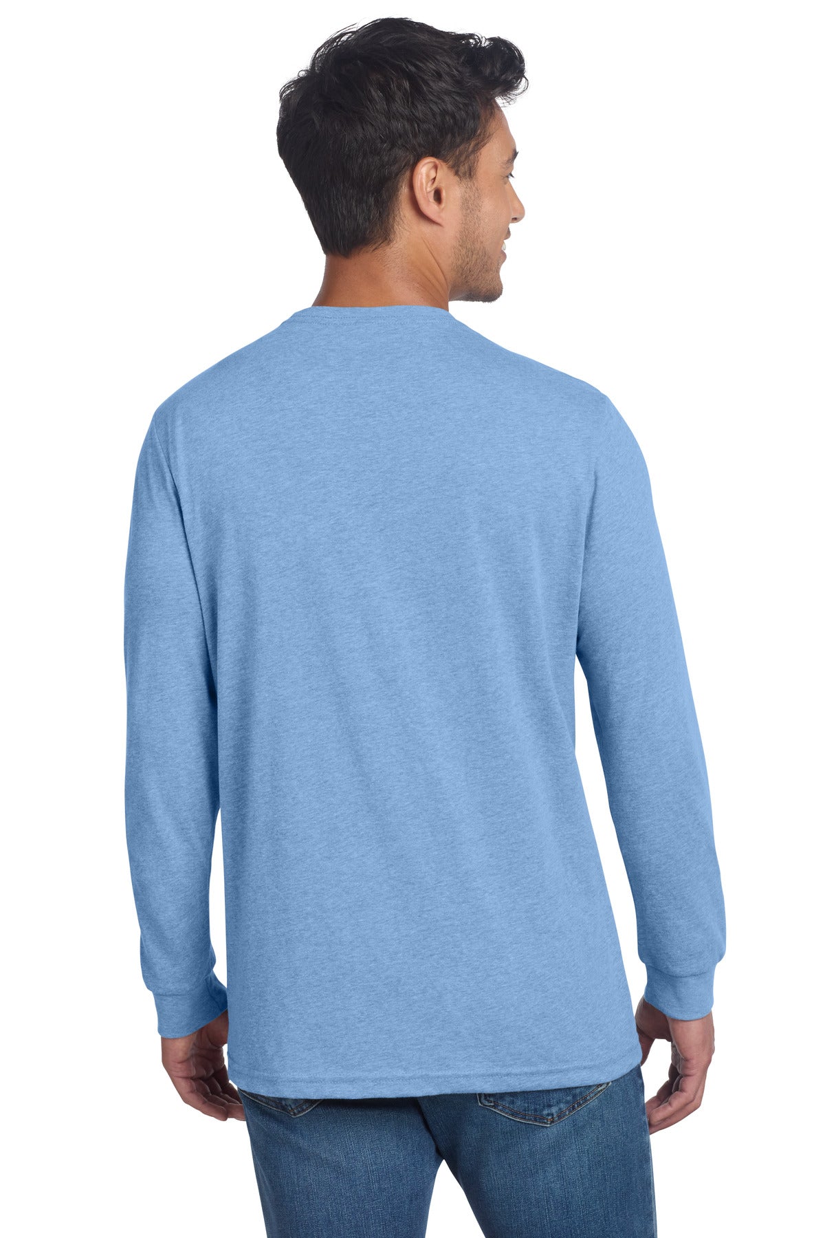 Next Level Apparel Adult CVC Long Sleeve Tee - Heather Columbia Blue