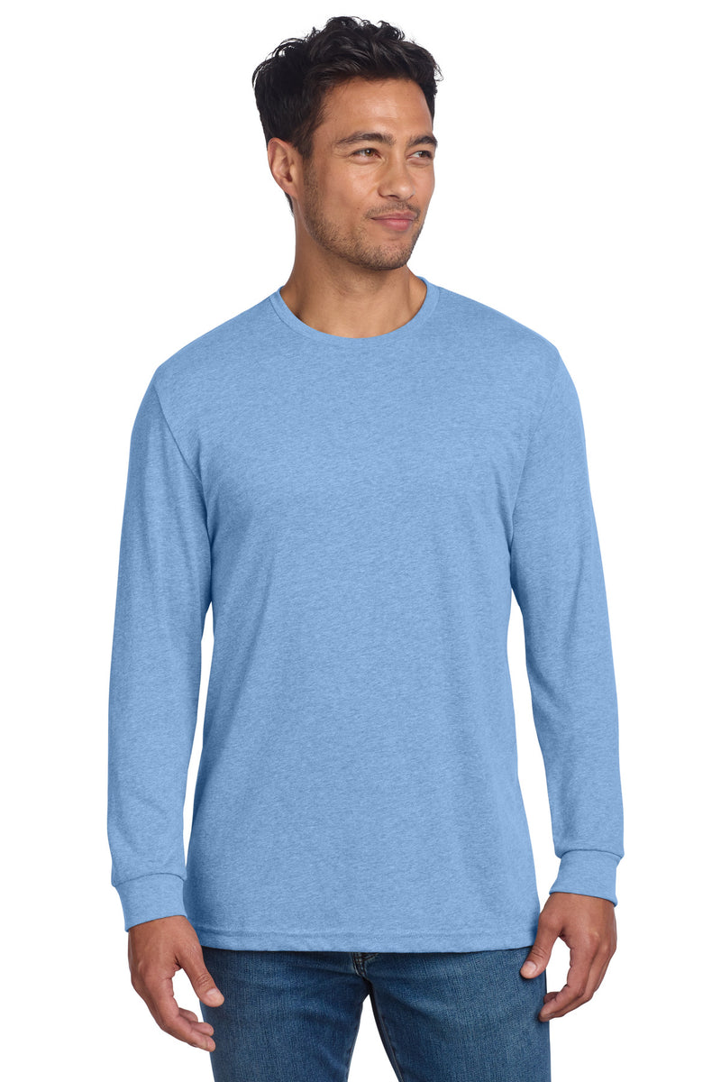 Next Level Apparel Adult CVC Long Sleeve Tee - Heather Columbia Blue