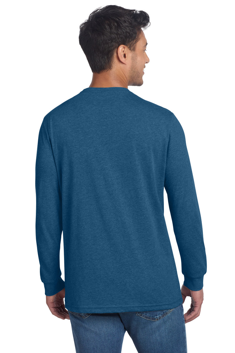 Next Level Apparel Adult CVC Long Sleeve Tee - Heather Cool Blue