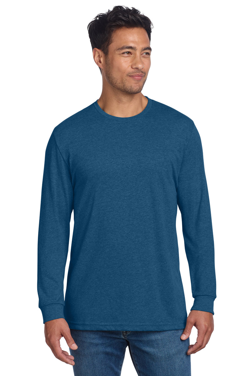 Next Level Apparel Adult CVC Long Sleeve Tee - Heather Cool Blue