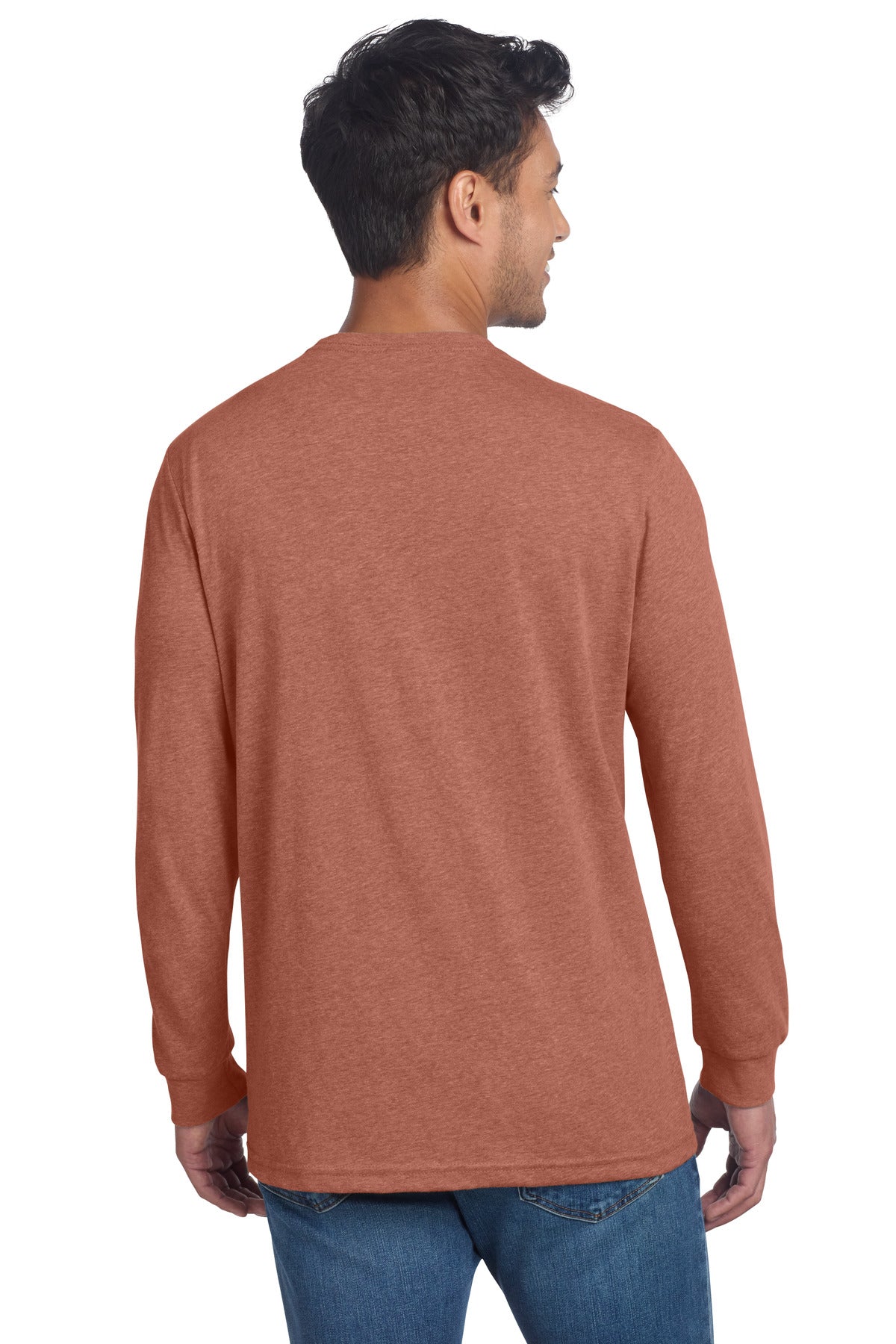 Next Level Apparel Adult CVC Long Sleeve Tee - Heather Redwood
