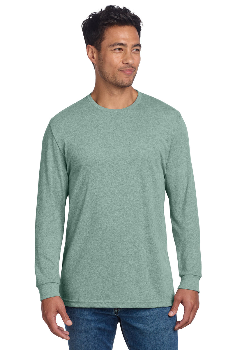 Next Level Apparel Adult CVC Long Sleeve Tee - Heather Seafoam