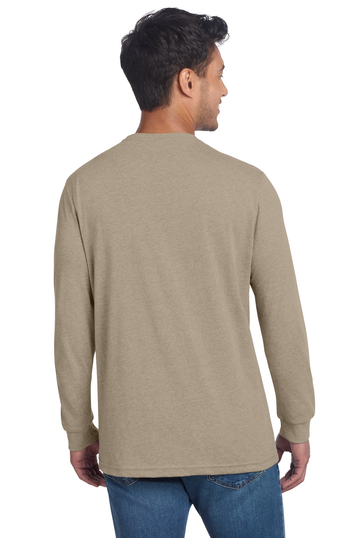 Next Level Apparel Adult CVC Long Sleeve Tee - Heather Tan