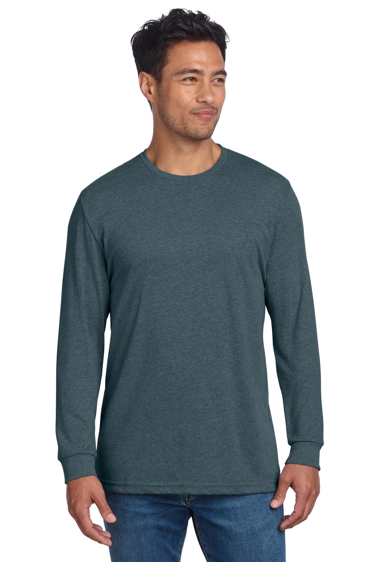 Next Level Apparel Adult CVC Long Sleeve Tee - Indigo