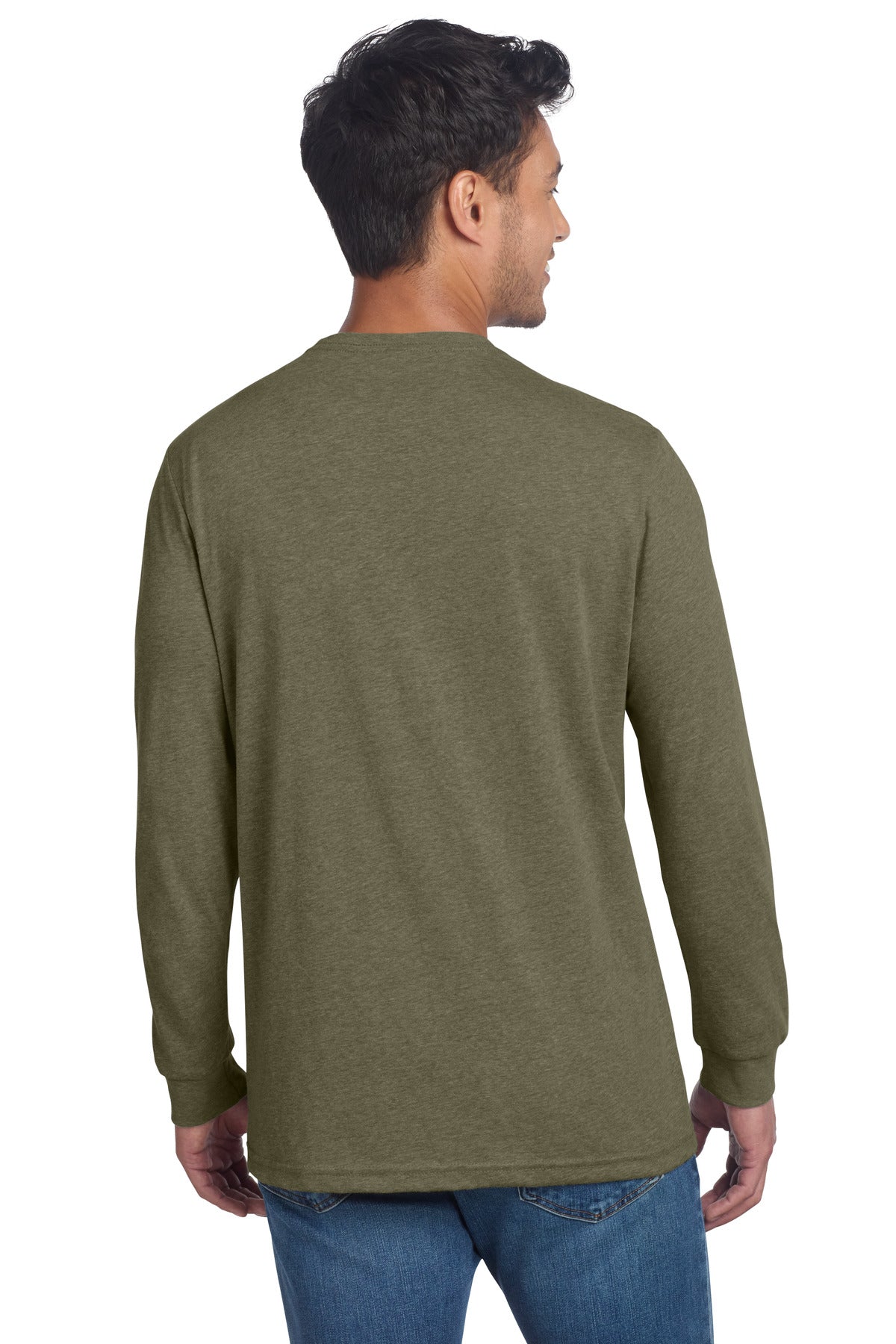 Next Level Apparel Adult CVC Long Sleeve Tee - Military Green