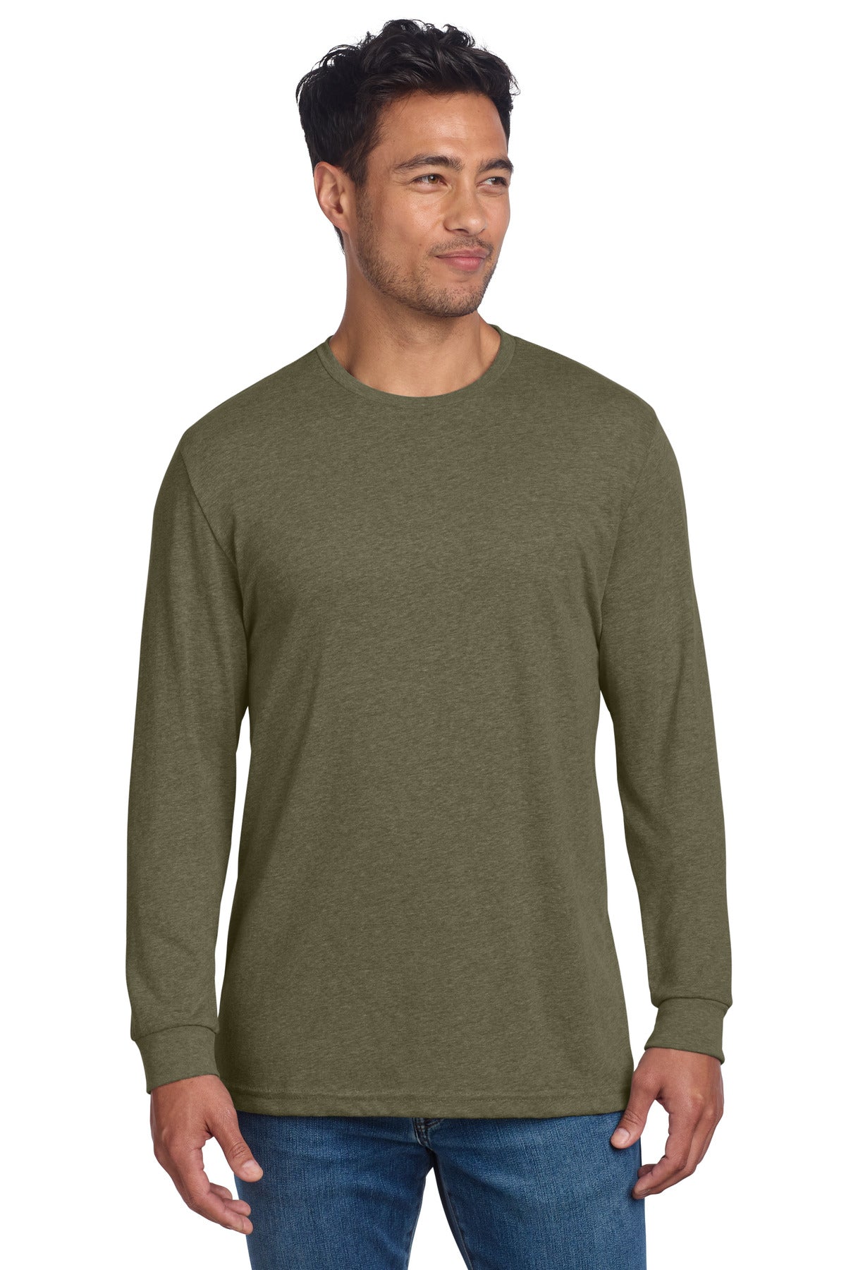Next Level Apparel Adult CVC Long Sleeve Tee - Military Green