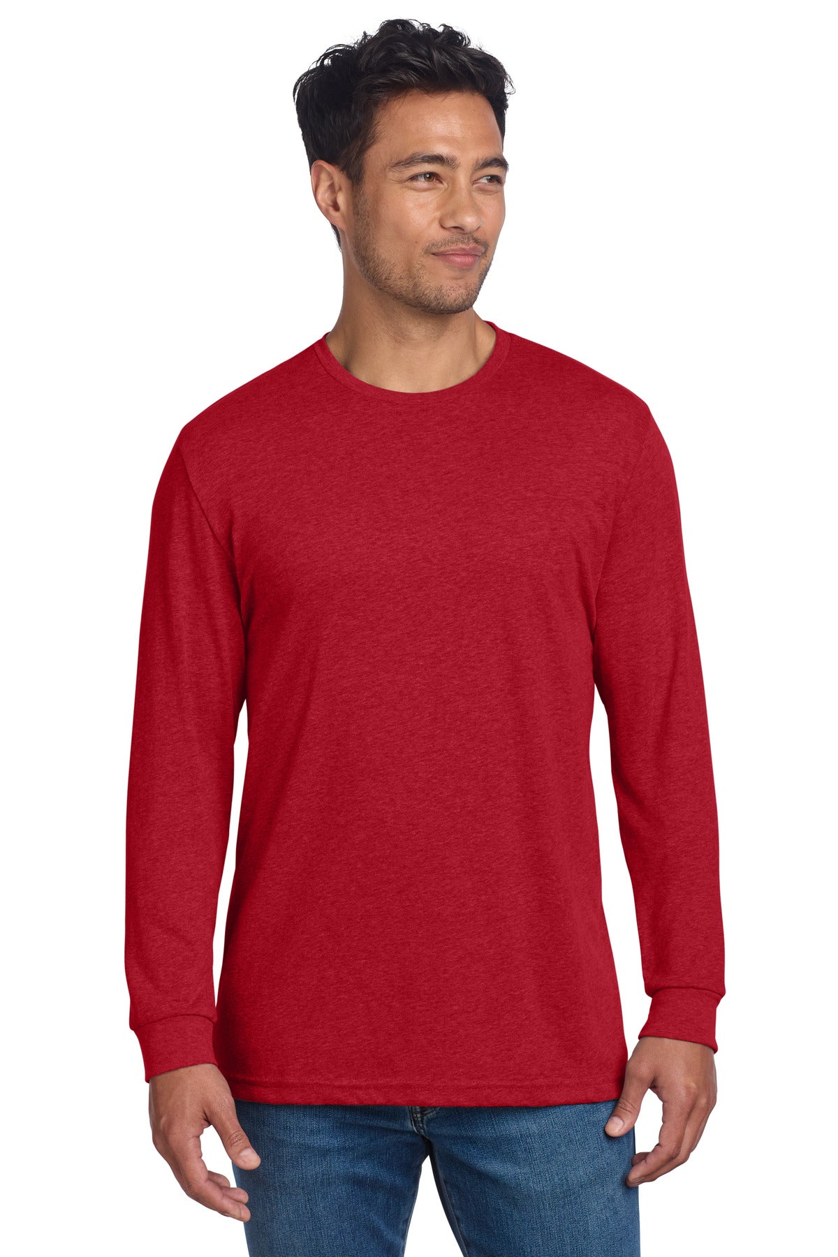 Next Level Apparel Adult CVC Long Sleeve Tee - Red