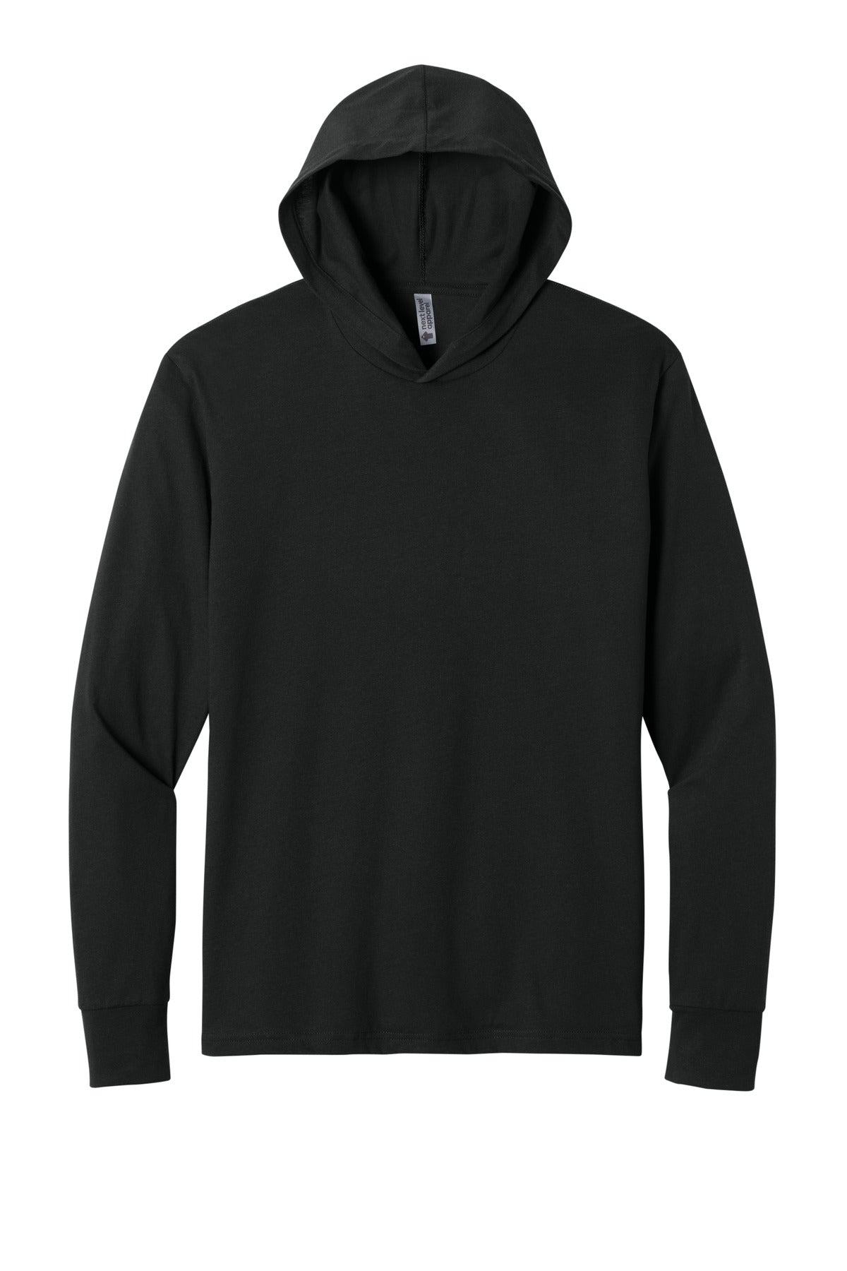 Next Level Apparel CVC Long Sleeve Hoodie - Black