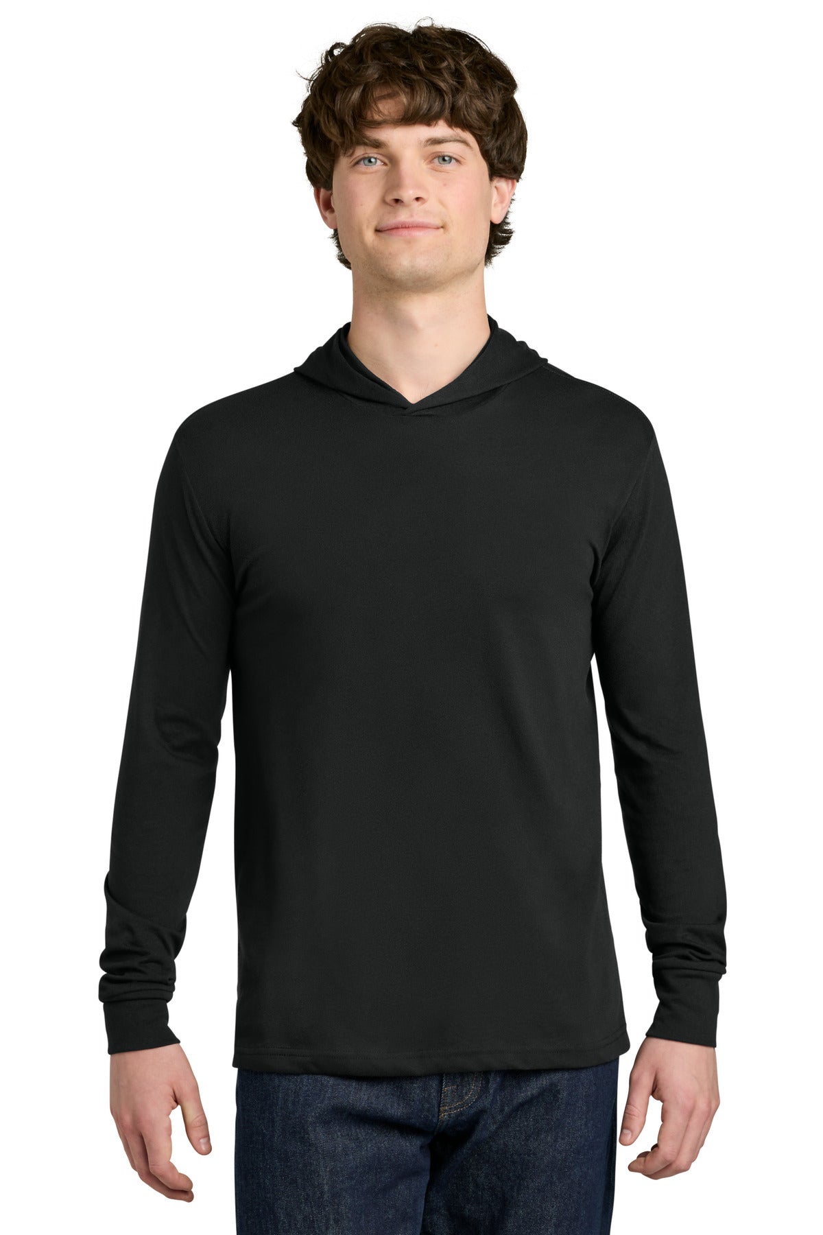 Next Level Apparel CVC Long Sleeve Hoodie - Black