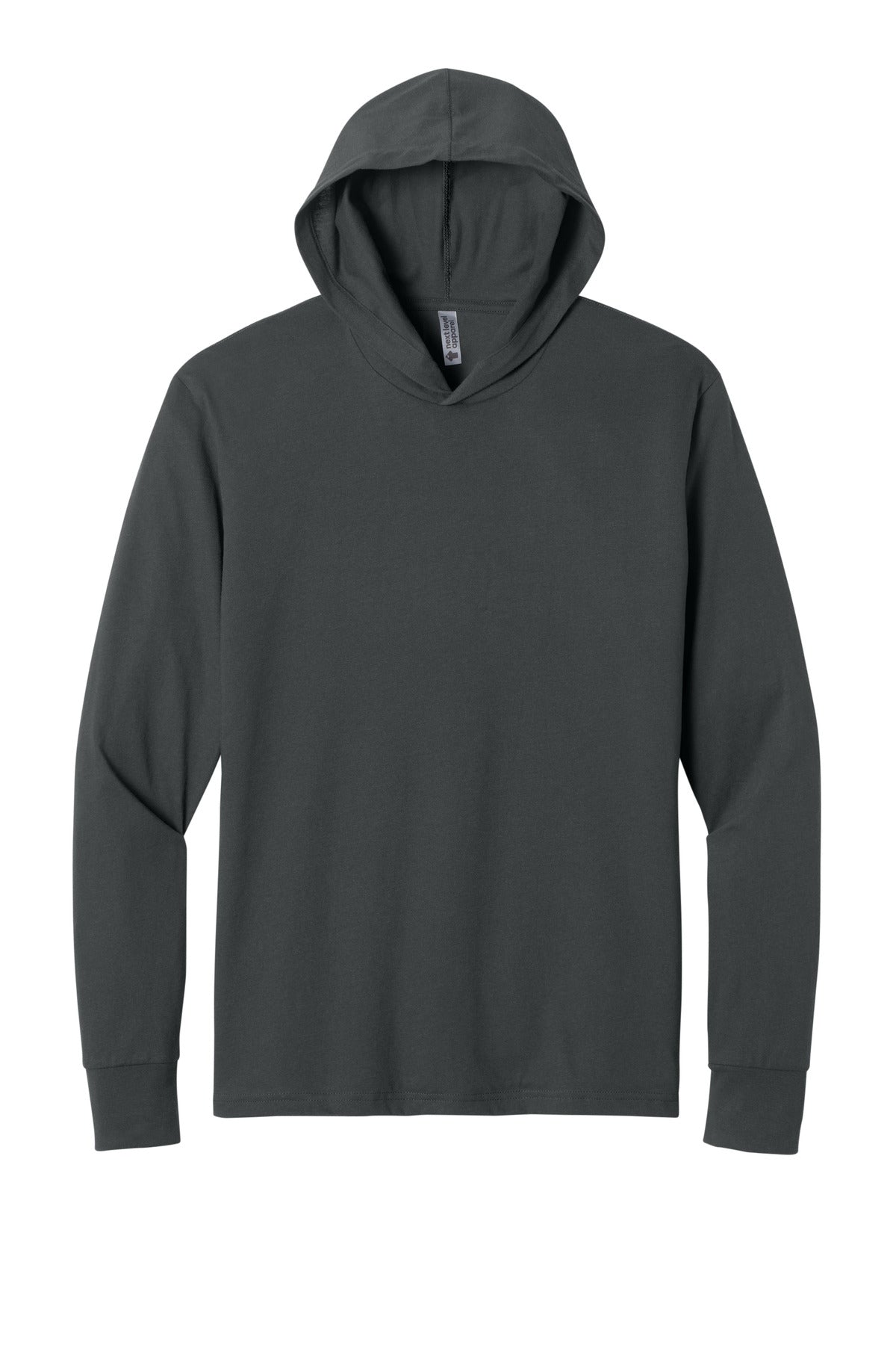 Next Level Apparel CVC Long Sleeve Hoodie - Charcoal