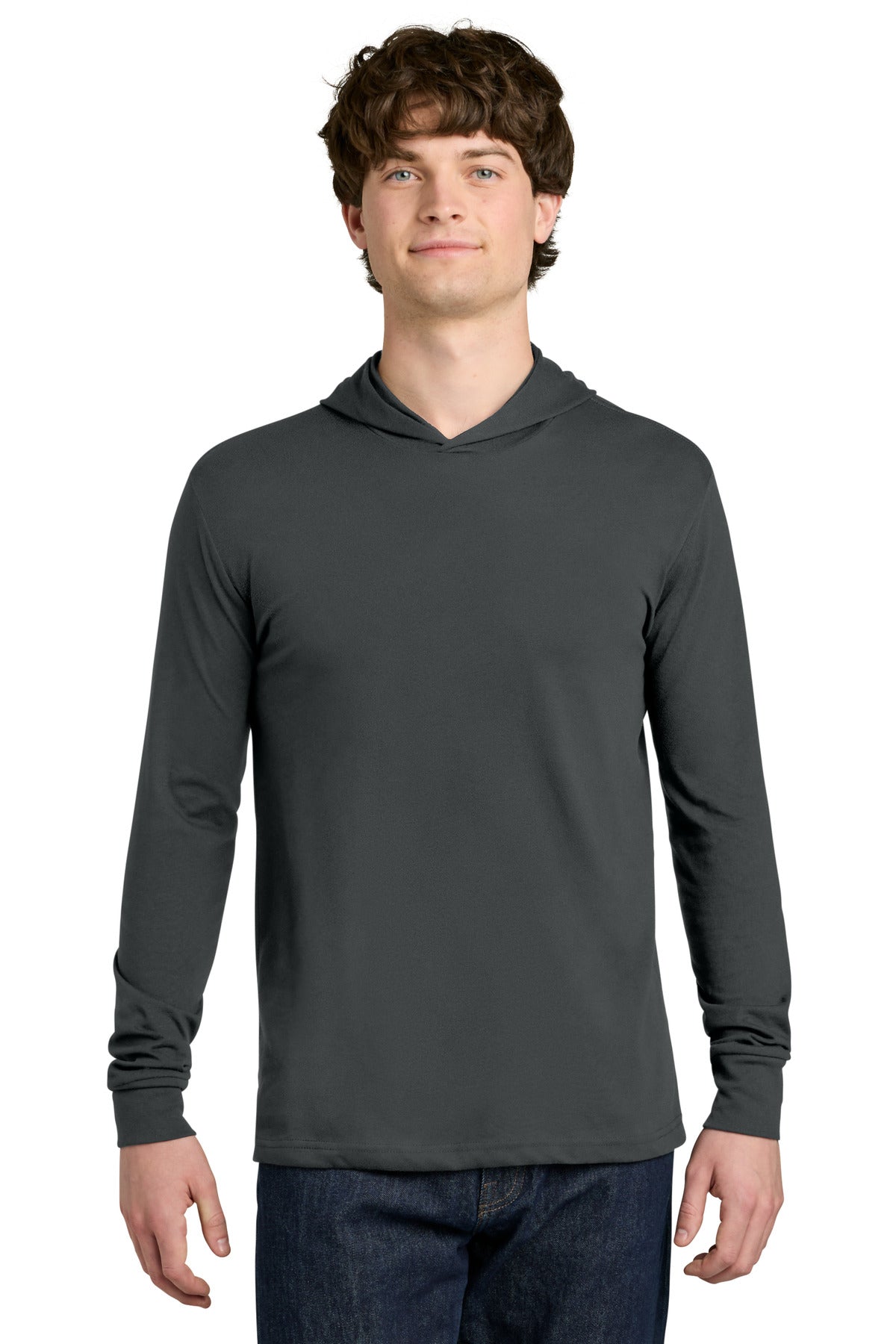 Next Level Apparel CVC Long Sleeve Hoodie - Charcoal