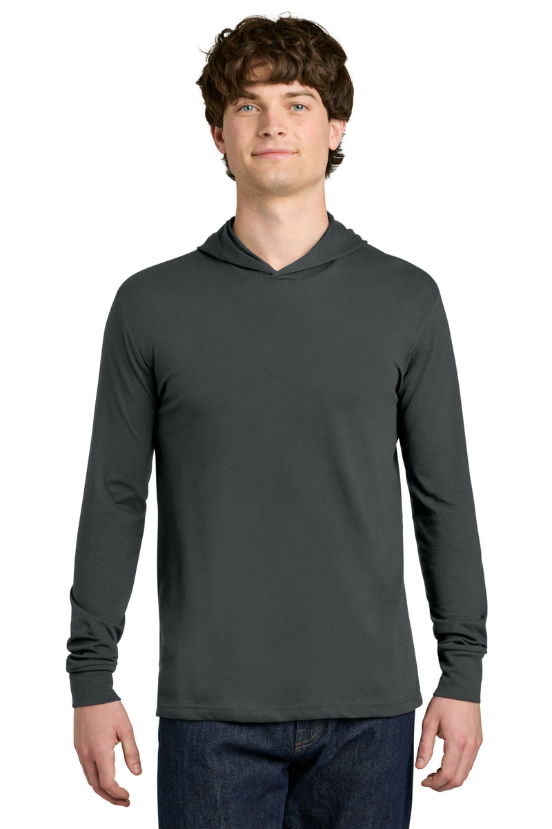 Next Level Apparel CVC Long Sleeve Hoodie - Charcoal